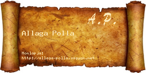 Allaga Polla névjegykártya